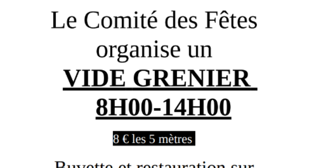 Vide Grenier de Cassagnoles_Cassagnoles