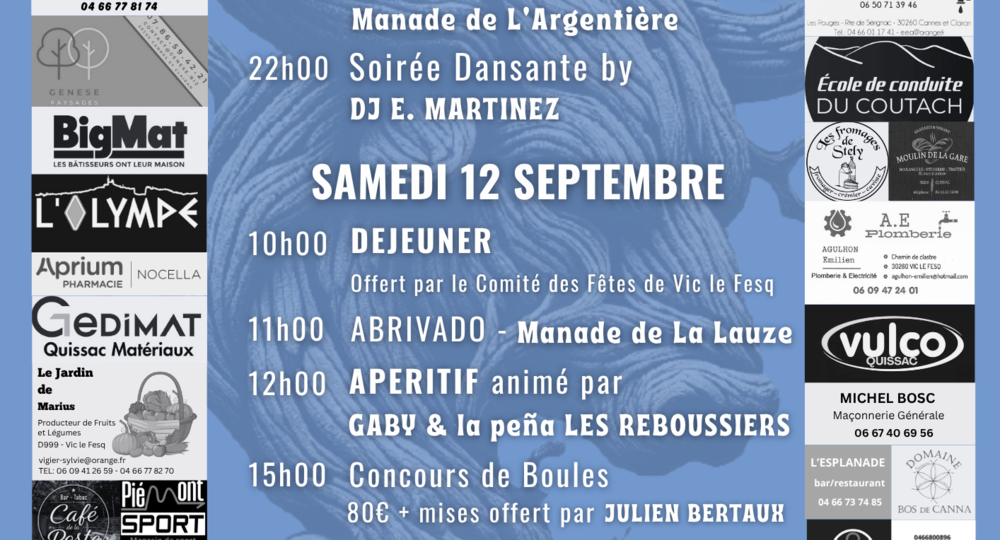 Fête votive de Cannes et Clairan