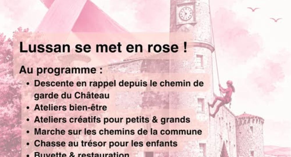 Lussan se met en rose – Octobre Rose_Lussan