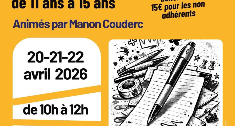 Ateliers d'écriture créative pour les 11-15 ans_Sauve