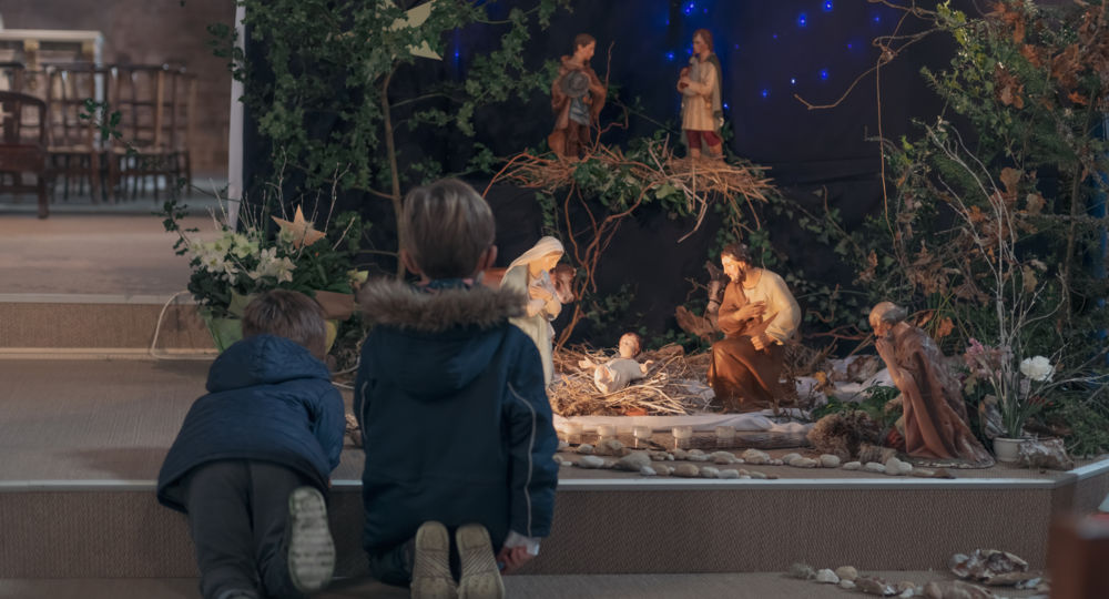 crèche enfants noël