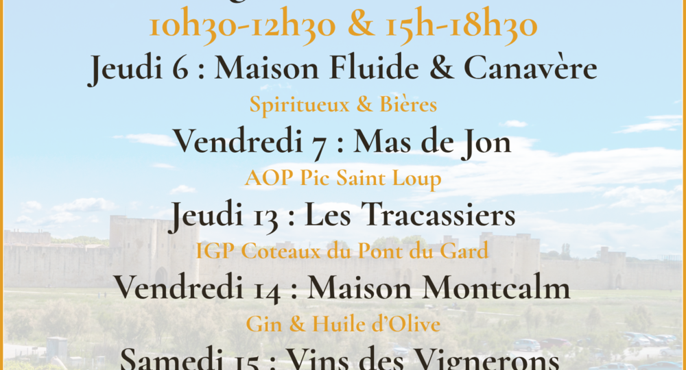 Les Remparts Gourmands - Programme d'Août
