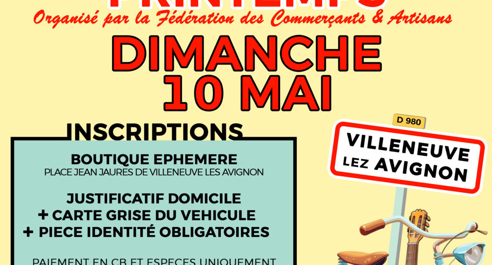 Grand vide grenier de printemps_Villeneuve-lez-Avignon