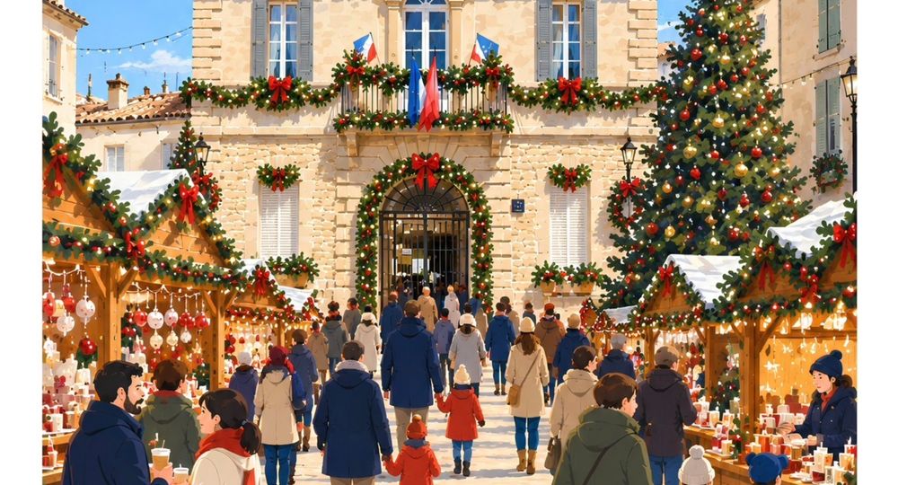 Affiche marché de Noël - Générac (Gard - 30)