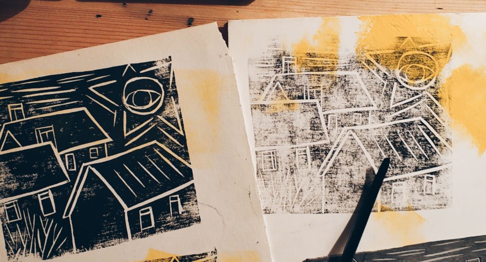 Dimanche aux jardins : Linogravure_Villeneuve-lez-Avignon