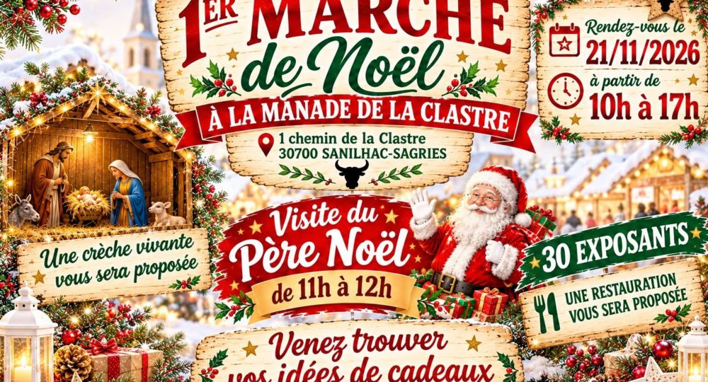 1er marché de Noël de la manade de la Clastre_Sanilhac-Sagriès