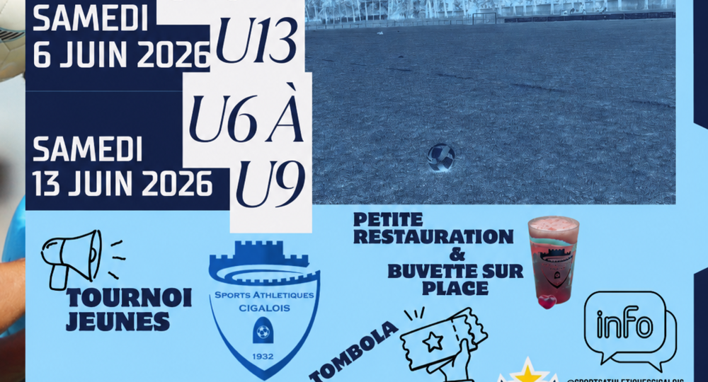 Tournois de football jeunes du CLUB SPORTS ATHLETIQUES CIGALOIS (SA CIGALOIS) 2026_Saint-Hippolyte-du-Fort