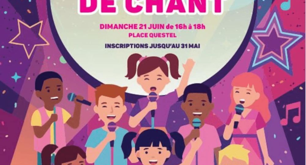 Affiche Concours de chant jeunes talents