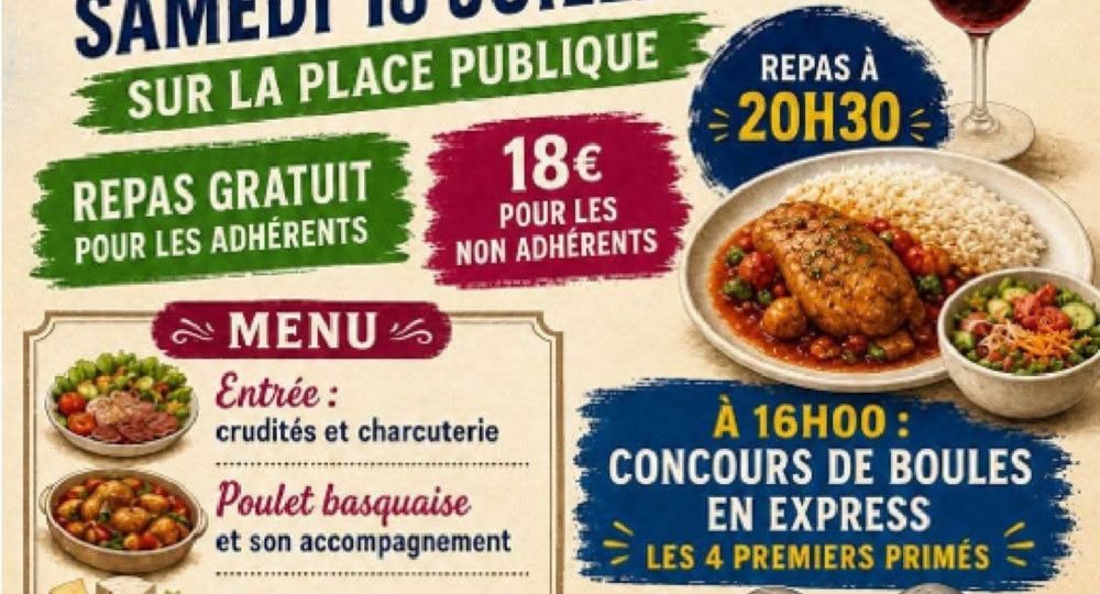 Concours de boules, Repas & Bal dansant_La Vernarède