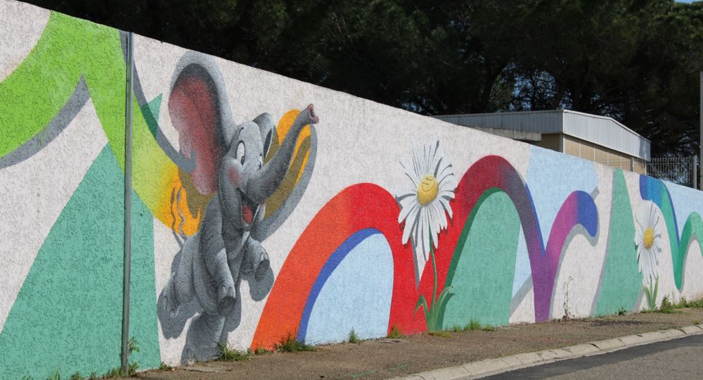 Fresque - Ecole Pompidou Pic d'Etienne_Vauvert