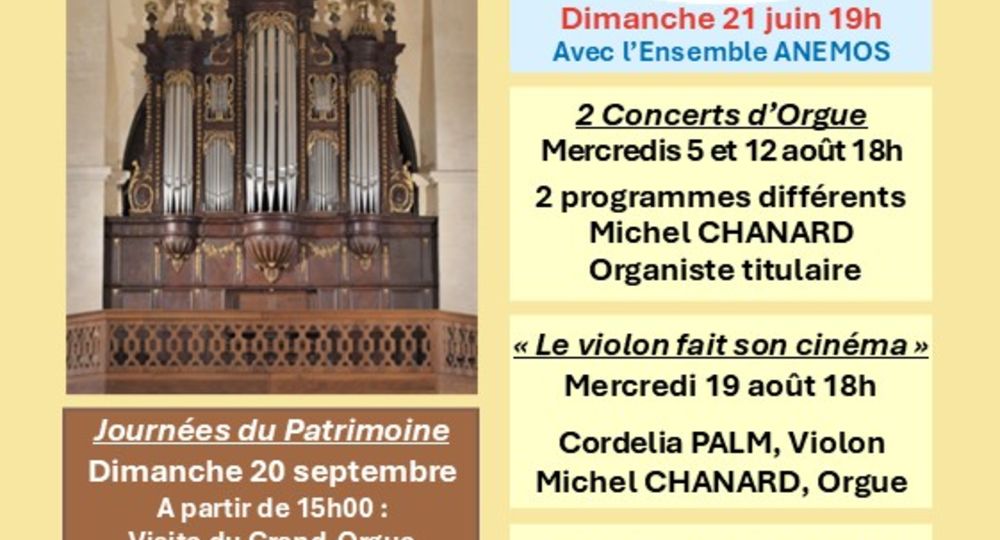 Les mercredis et dimanches de l'orgue : concert d'orgue_Bagnols-sur-Cèze