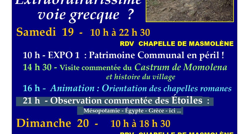 Journées Européennes du Patrimoine 2026 - Conférence : Extraordirarissime voie grecque à La Capelle-et-Masmolène_La Capelle-et-Masmolène