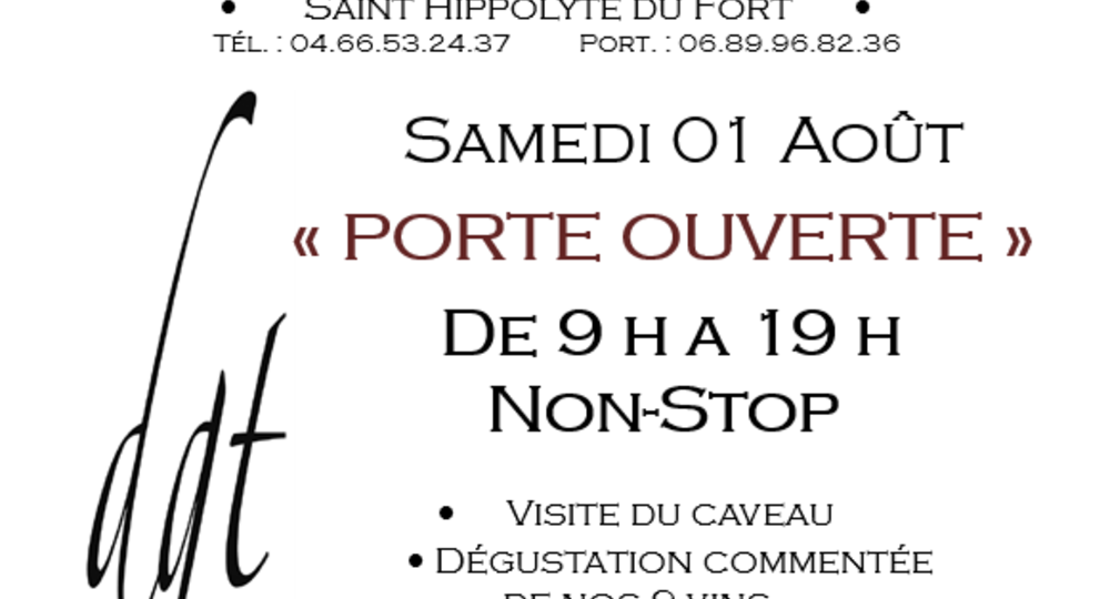Porte Ouverte du Domaine de la Grand'Terre_Saint-Hippolyte-du-Fort