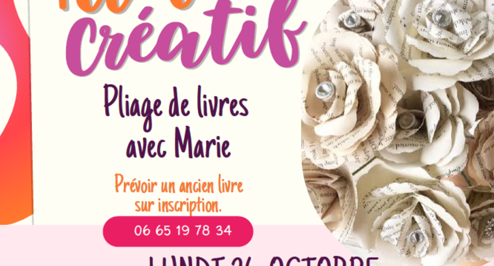 Atelier créatif - Pliage de livres