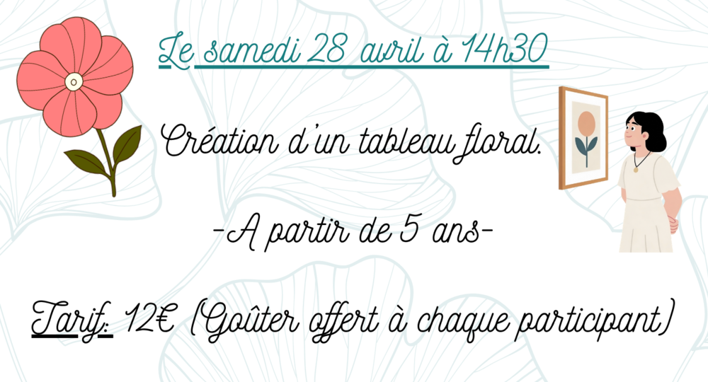 Atelier enfants - Création d'un tableau floral