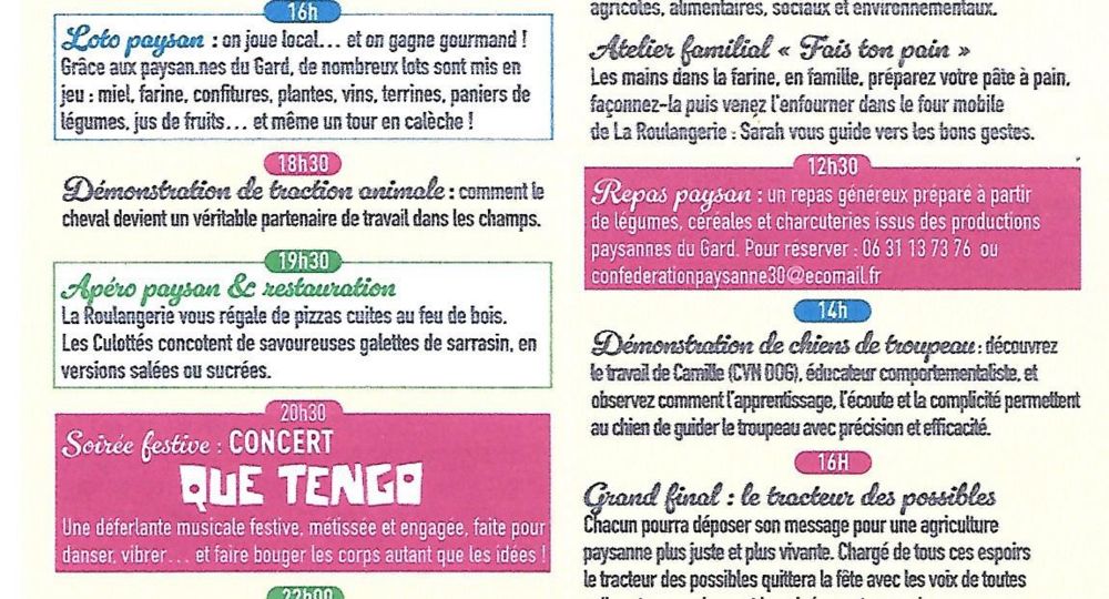 23ème Fête de l'Agriculture Paysanne du Gard_Pouzilhac