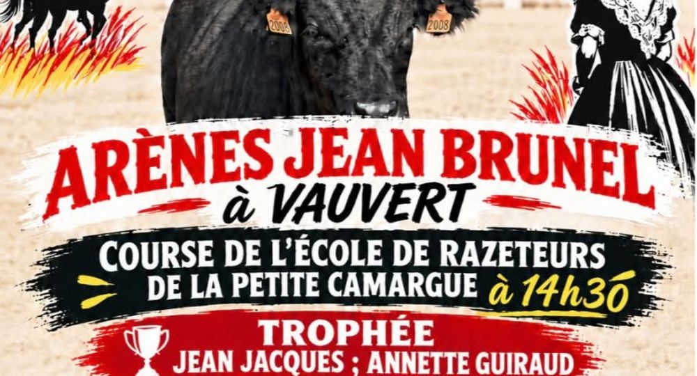 Course camarguaise : finale de l'école de Petite Camargue_Vauvert