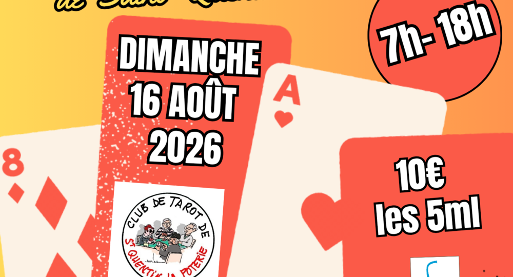 Vide-grenier au profit du Club de Tarot-belote de Saint-Quentin-la-Poterie