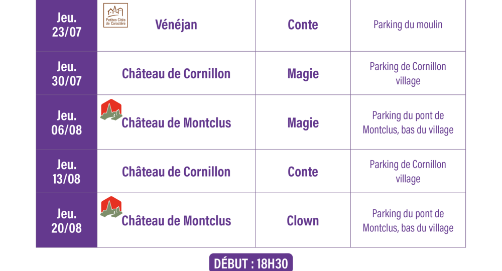 Les soirées spectacle au château de Montclus_Montclus