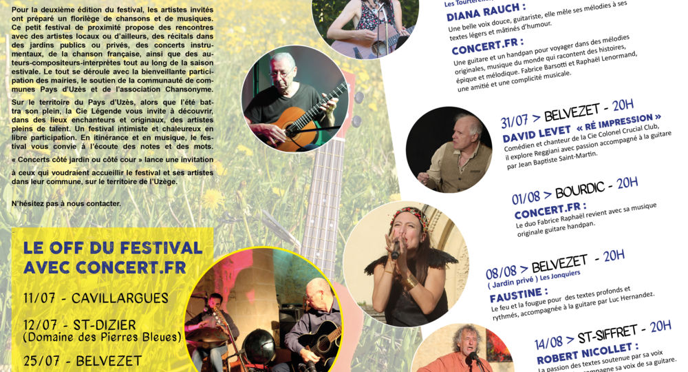 2e édition Festival Côté Jardin ou Côté Cour - Concert Faustine_Belvézet