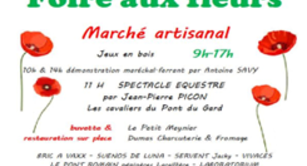 Foire aux fleurs et artisanat_Saint-Laurent-la-Vernède
