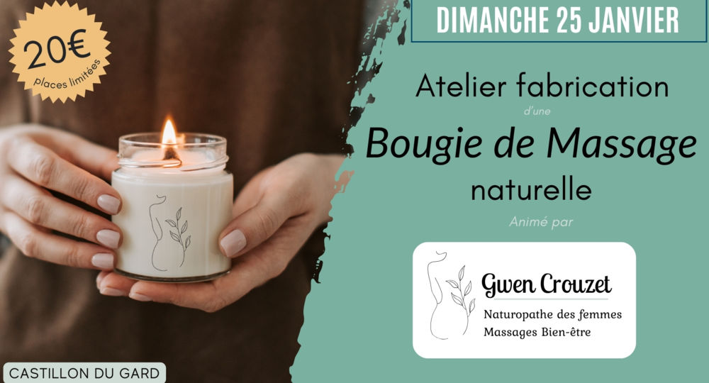 Atelier création d'une bougie de massage naturelle_Castillon-du-Gard