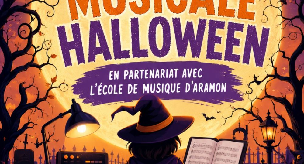 Affiche lecture musicale Halloween