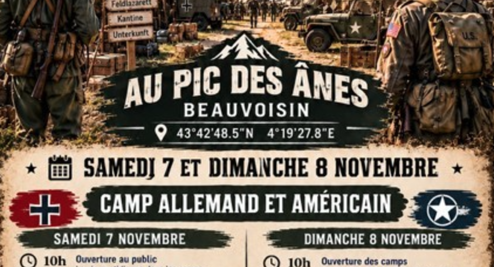 Camp militaire par L’association ETO 30 _Beauvoisin