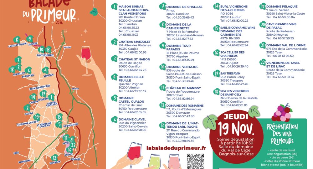 Week end portes ouvertes de la Balade du Primeur_Bagnols-sur-Cèze