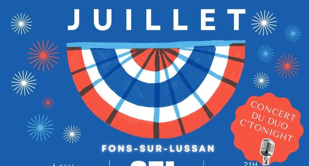Affiche fête nationale Fons sur Lussan