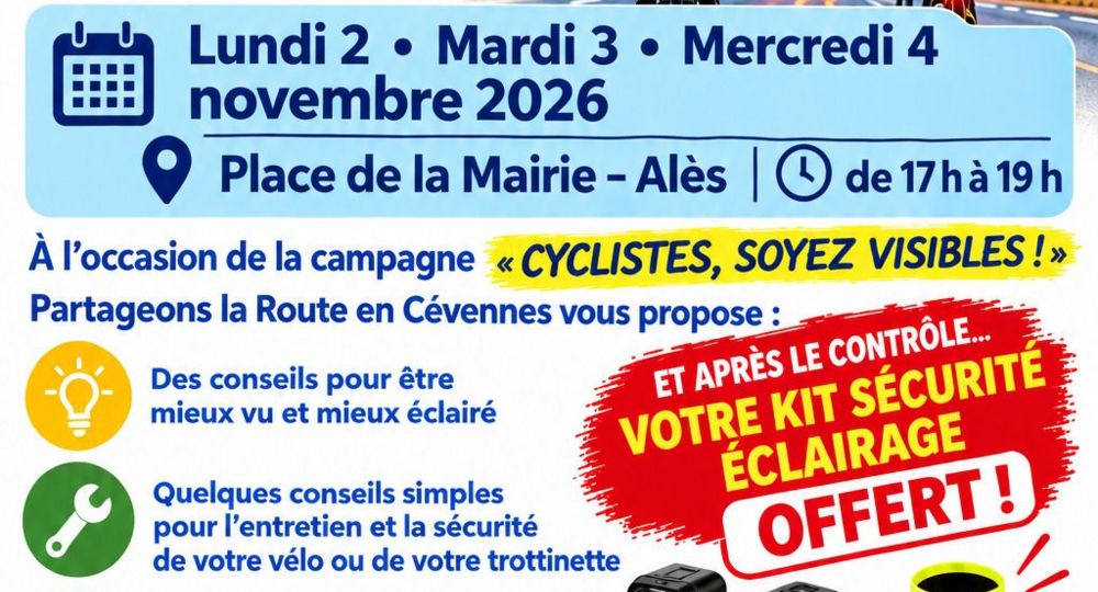 Cyclistes et trottinettes : soyez visibles