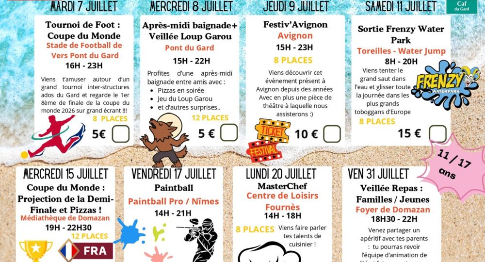 Après-midi baignade + Veillée Loup Garou