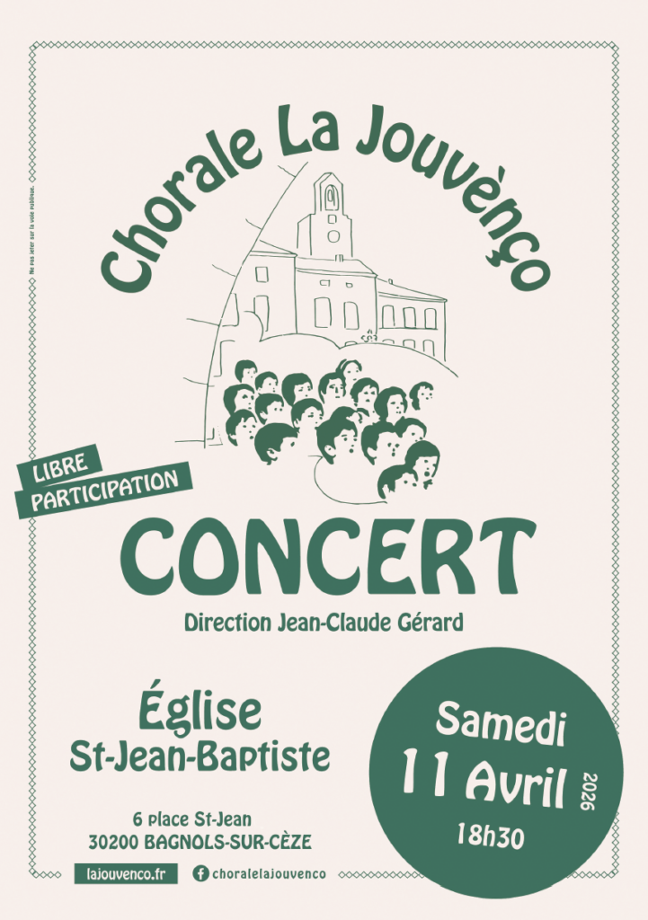 Concert Chorale La Jouvènço à Bagnols-sur-Cèze_Goudargues