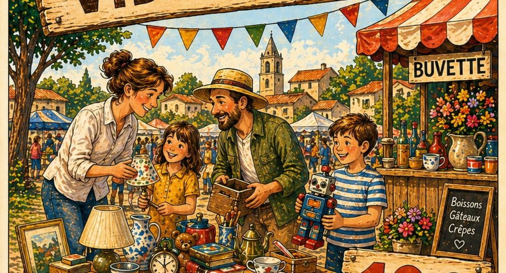 Vide grenier des binettes solidaires à Goudargues_Goudargues