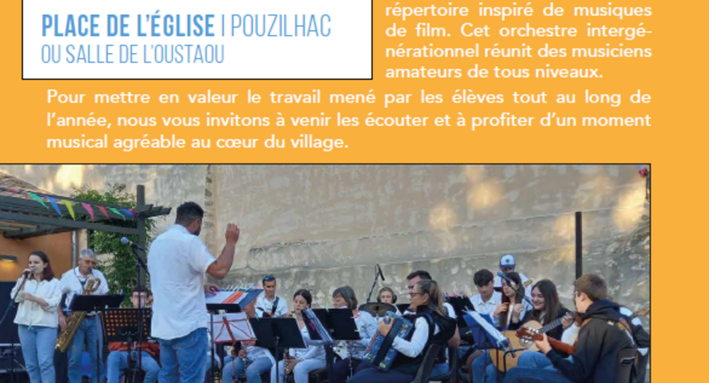 Concert orchestre école d'Aramon_Pouzilhac