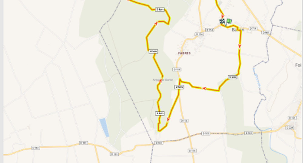 Parcours course et randonnée