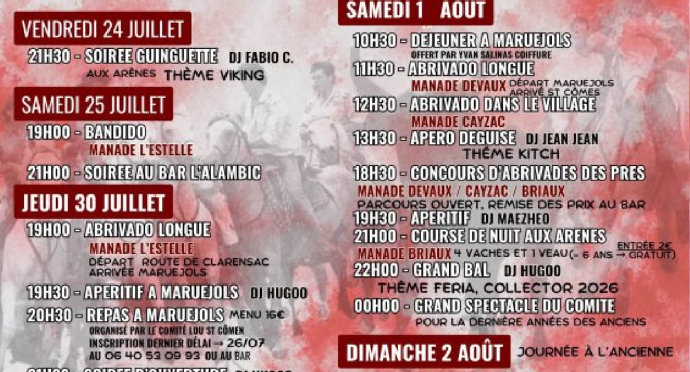 Fête votive_Saint-Côme-et-Maruéjols