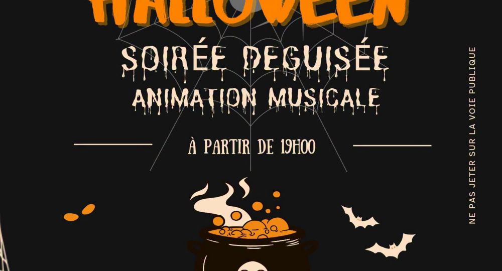 Affiche Halloween à la guiguette