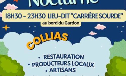 March&eacute; Nocturne au bord du Gardon