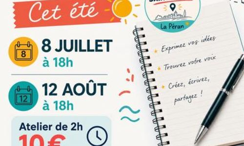 Atelier d&rsquo;&eacute;criture cr&eacute;ative