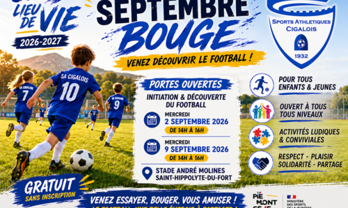 ⚪ SEPTEMBRE BOUGE AVEC LES SA CIGALOIS ! ⚽