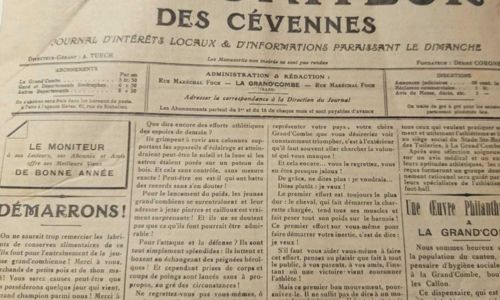 Conf&eacute;rence "Chroniques d'un hebdomadaire grand'combien, le "Moniteur des C&eacute;vennes" (1897-1944)" par Laurent AIGLON