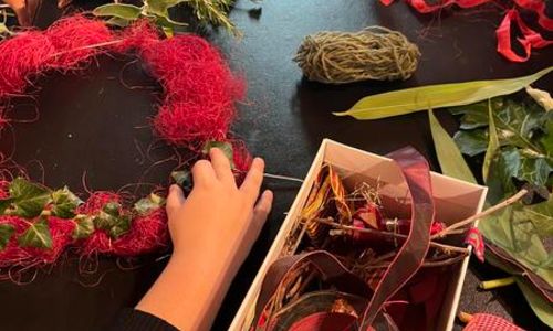 Atelier cr&eacute;atif : guirlande de No&euml;l naturelle