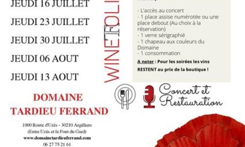 Les soir&eacute;es vigneronnes - Domaine Tardieu Ferrand