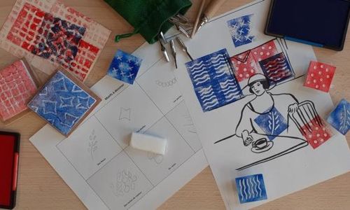 Atelier famille au mus&eacute;e Albert Andr&eacute; &laquo;Tampons tr&egrave;s d&eacute;co !&raquo;