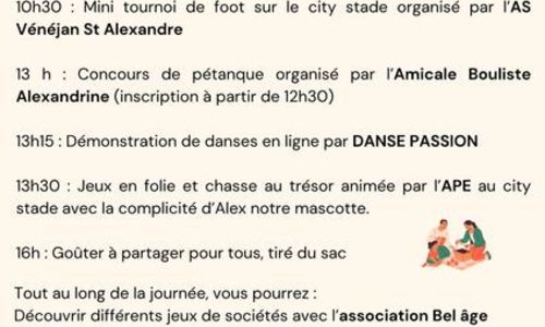 F&ecirc;te de la Saint Alex