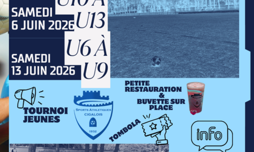 Tournois de football jeunes du CLUB SPORTS ATHLETIQUES CIGALOIS (SA CIGALOIS) 2026