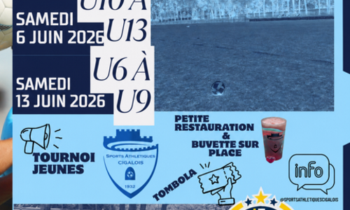 Tournois de football jeunes du Club SA Cigalois