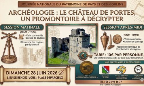 Arch&eacute;ologie - Le ch&acirc;teau de Portes, un promontoire &agrave; d&eacute;crypter
