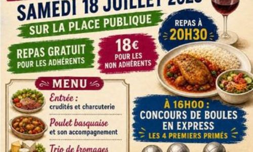 Concours de boules, Repas & Bal dansant